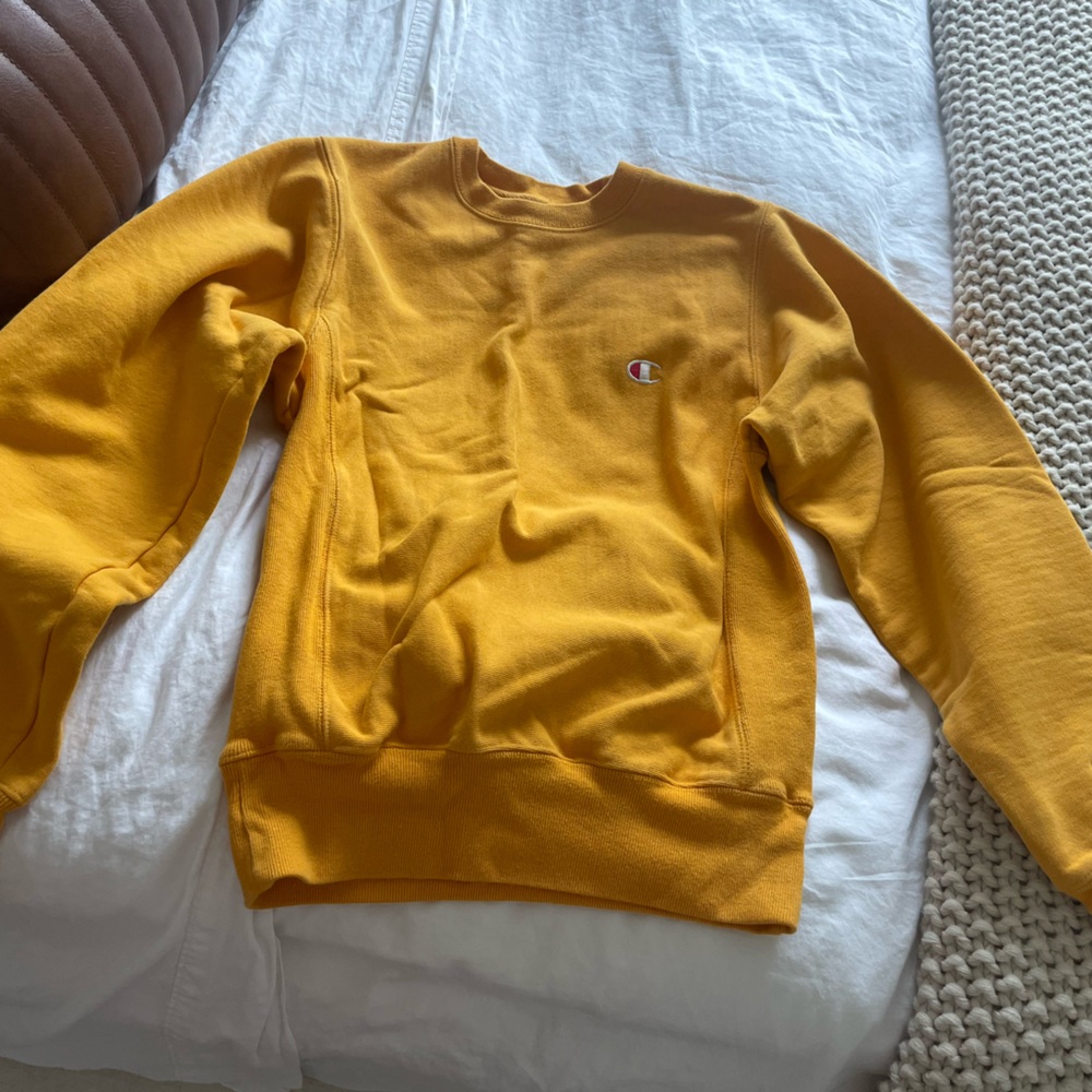 Champion Golden Yellow Reverse Weave Hoodie